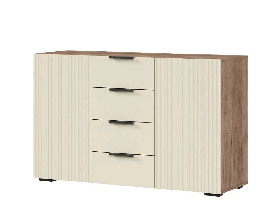 СОНАТА КМ 01 Комод 1200 (1200х760х400)Фасад МДФ МОНО КЕРАМИКА/Корпус ДУБ КРАФТ ТАБАЧНЫЙ