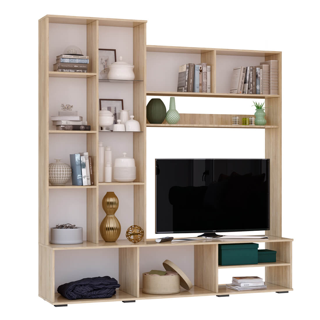 "Флай" Гостиная ЦС-01 сонома/белый глянец СНЯТО