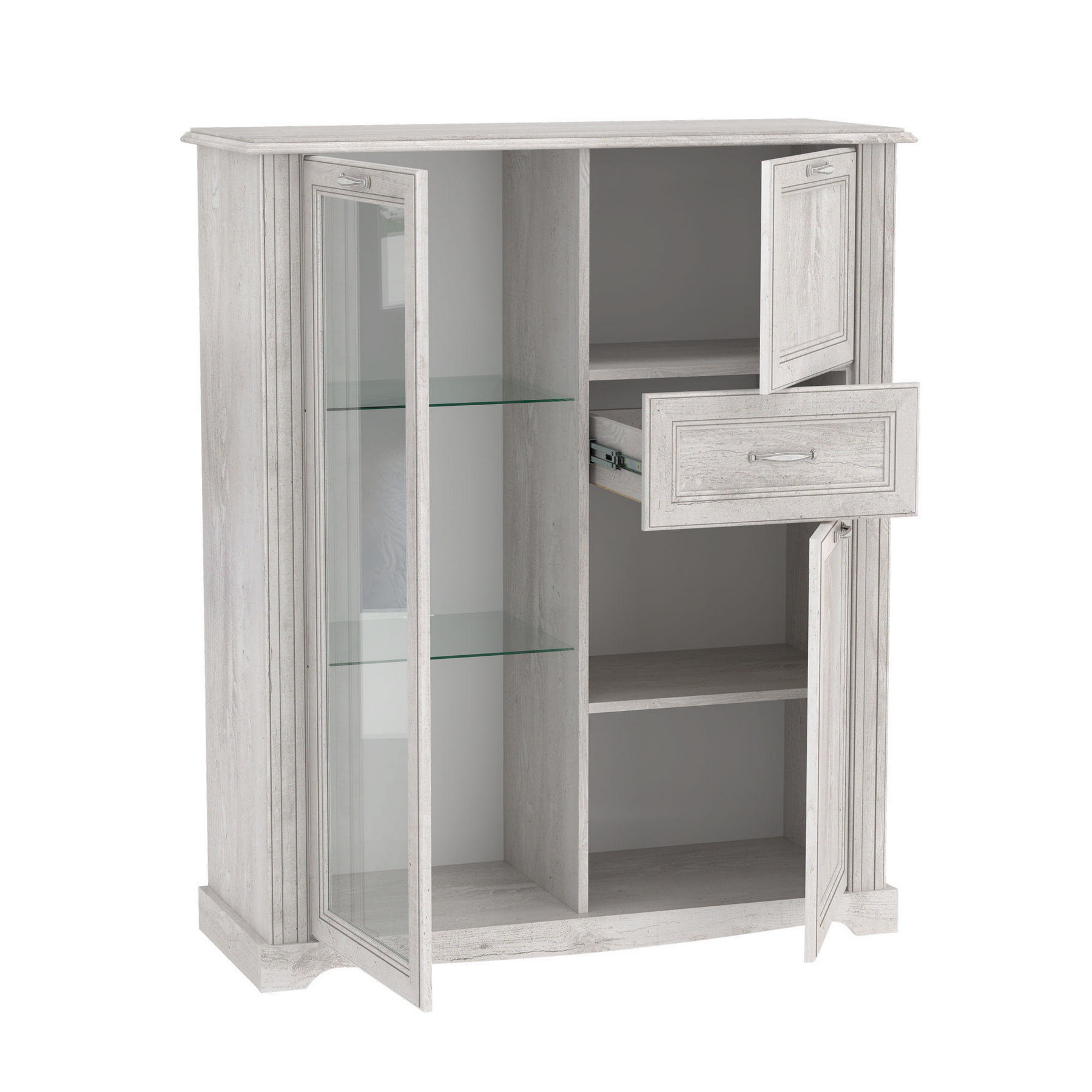 32.09 Шкаф комбинированный "Сохо"(бетон пайн белый)