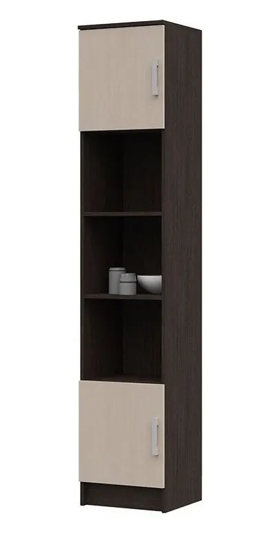 Прихожая МАШЕНЬКА ПН 203 пенал (0,4х2,02х0,376) фасад БЕЛФОРТ/корпус ВЕНГЕ СНЯТО