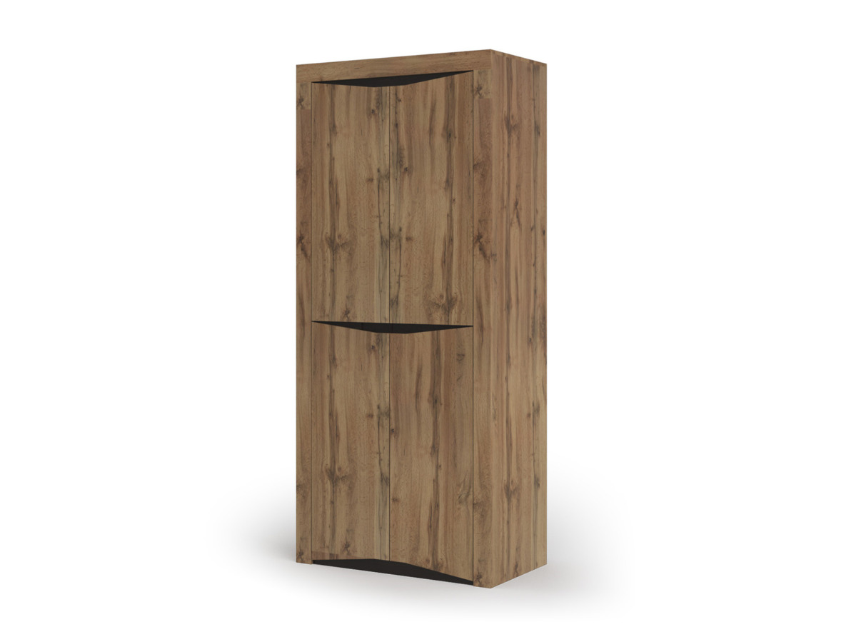 Спальня ПАОЛА ШК 701 (972х2200х532 мм) МДФ ВЕНГЕ/ДУБ КРАФТ ЗОЛОТО