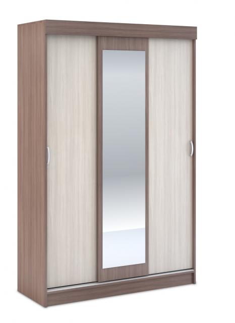 Спальня БАСЯ ШКК 552 шкаф купе (1,3х2,4х0,516) фасад ШИМО СВЕТЛ/корпус ШИМО ТЕМН  СНЯТО