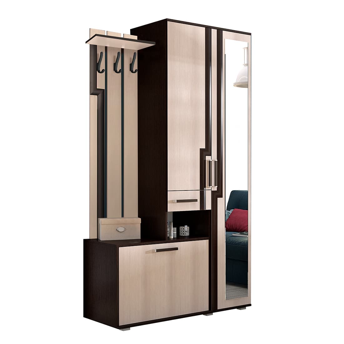 "Лира" Прихожая 1,20 венге/лоредо "BTS" СНЯТО