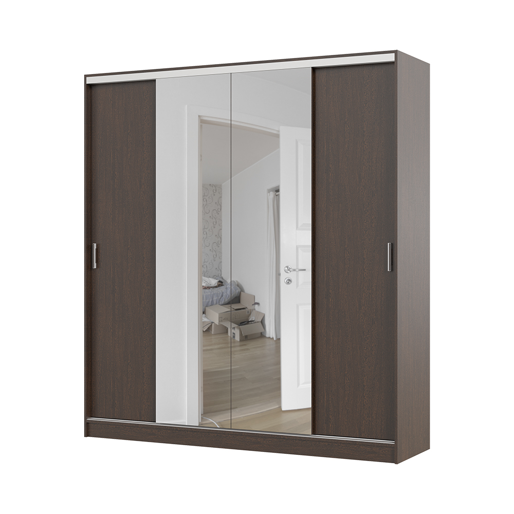 Шкаф купе АЛЬЯНС 2,0 м (2,0х2,2х0,61) ВЕНГЕ/ВЕНГЕ СНЯТО