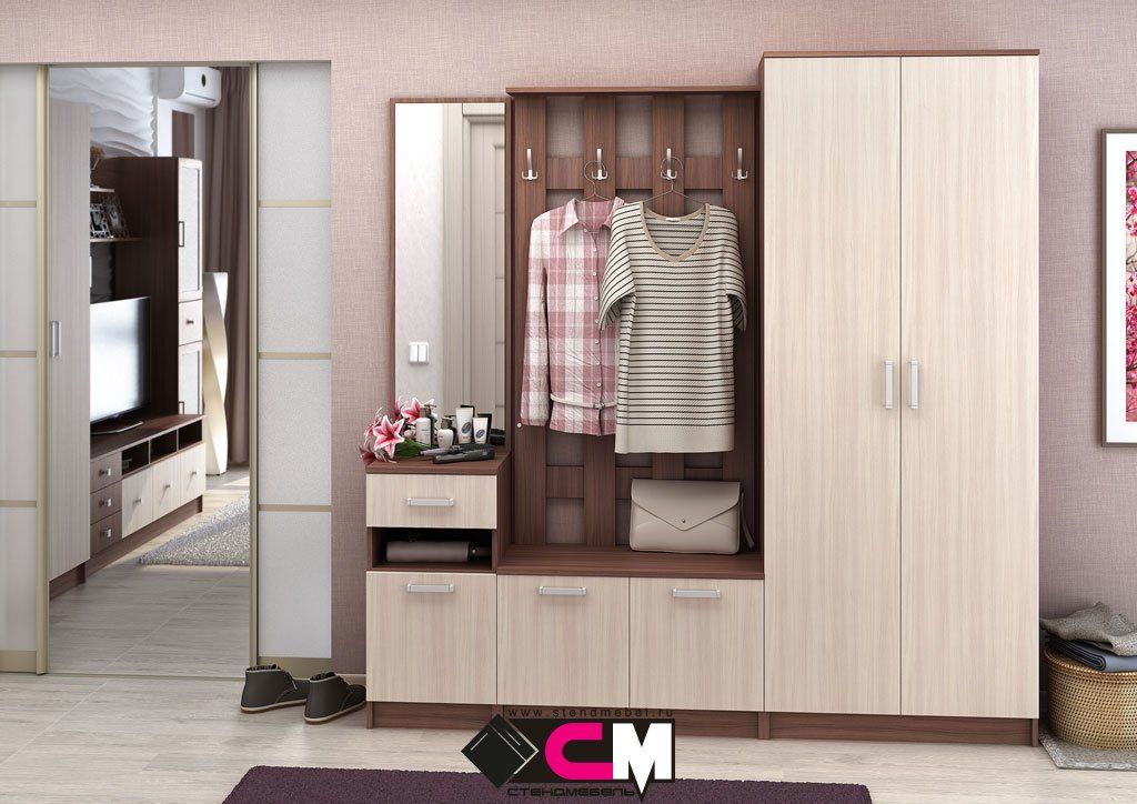 Прихожая МАШЕНЬКА ВШ 201 вешалка (0,8х1,4) ВЕНГЕ