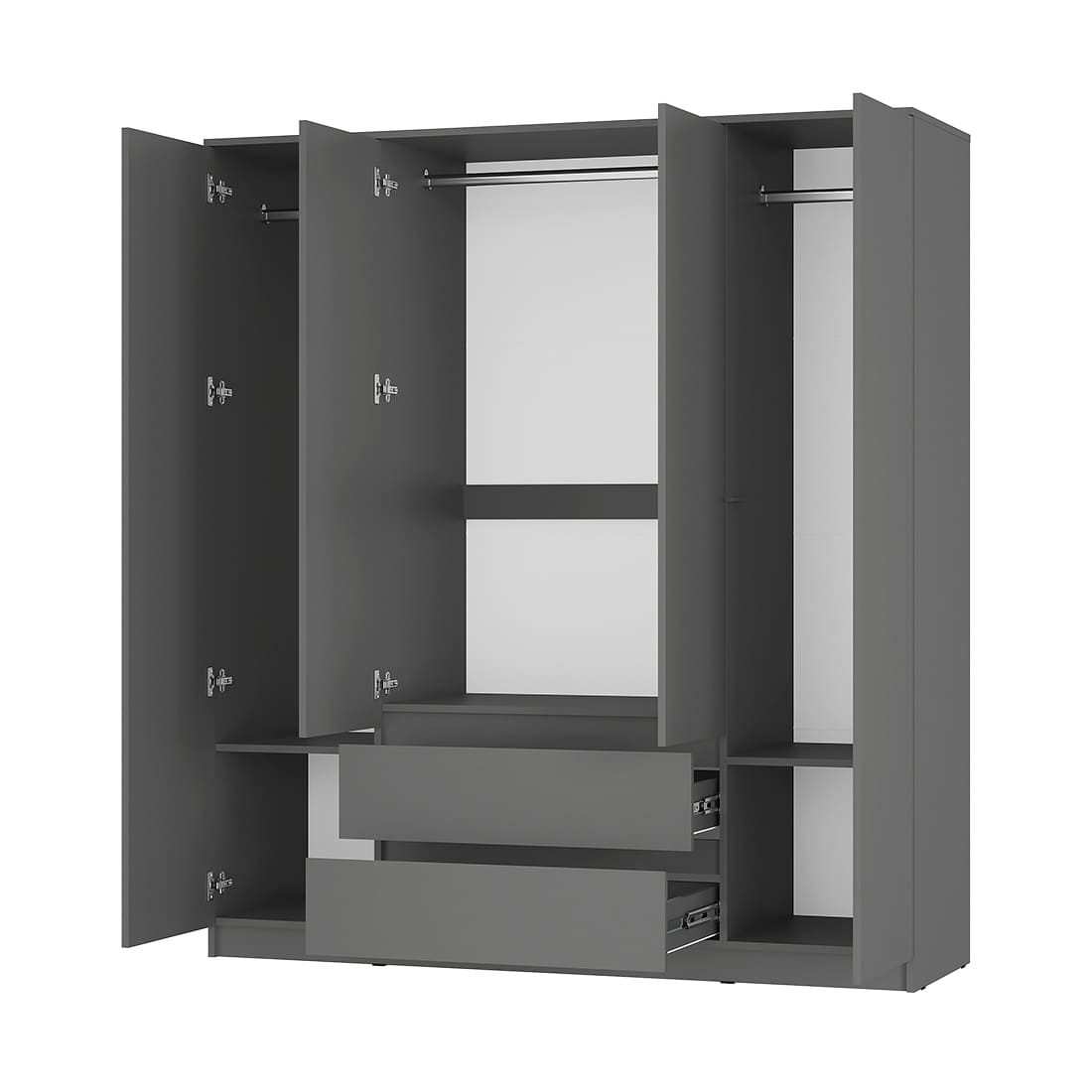 "Симпл" Шкаф 4-х створчатый ШК-13  Графит
