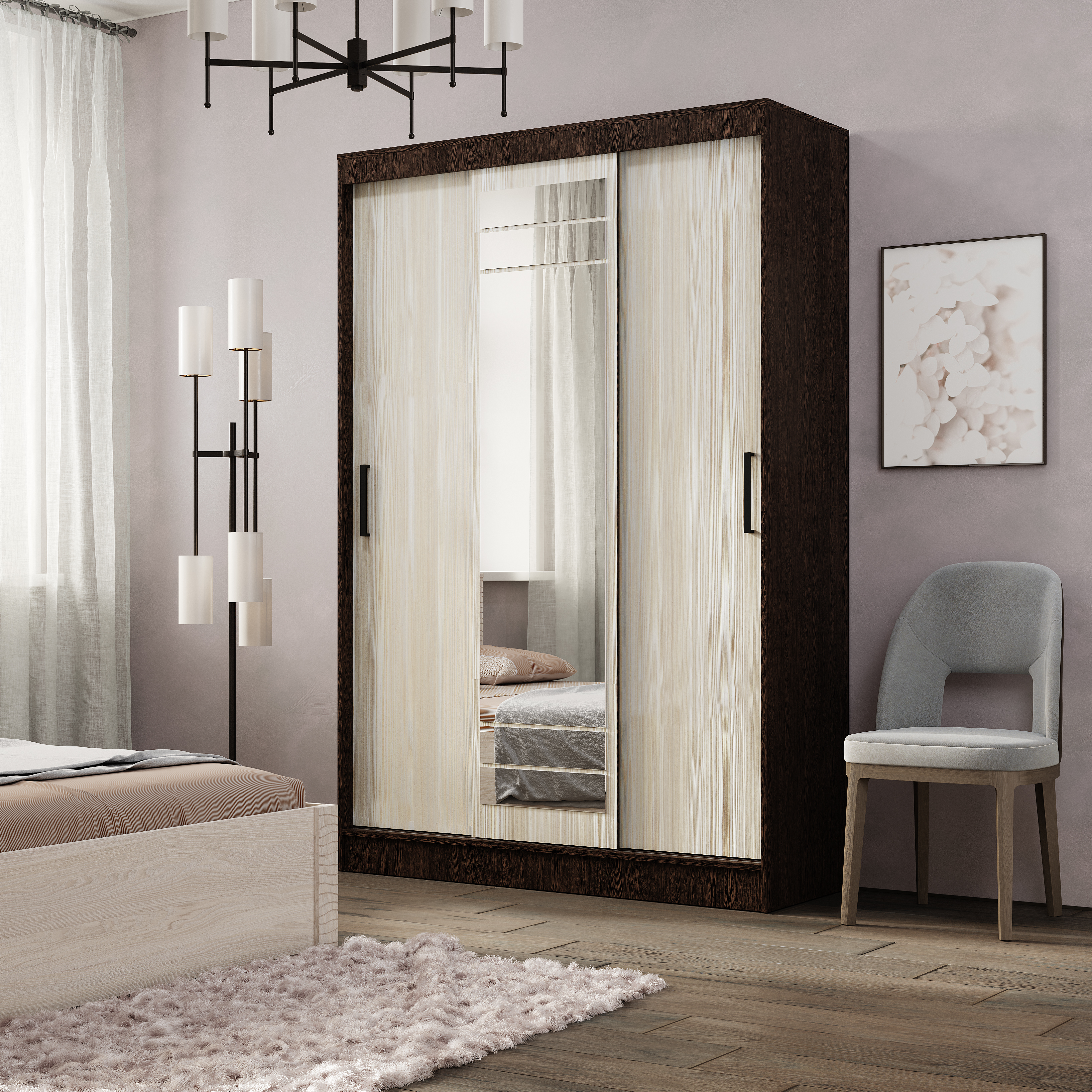 "Тео" Шкаф-купе Венге/Лоредо