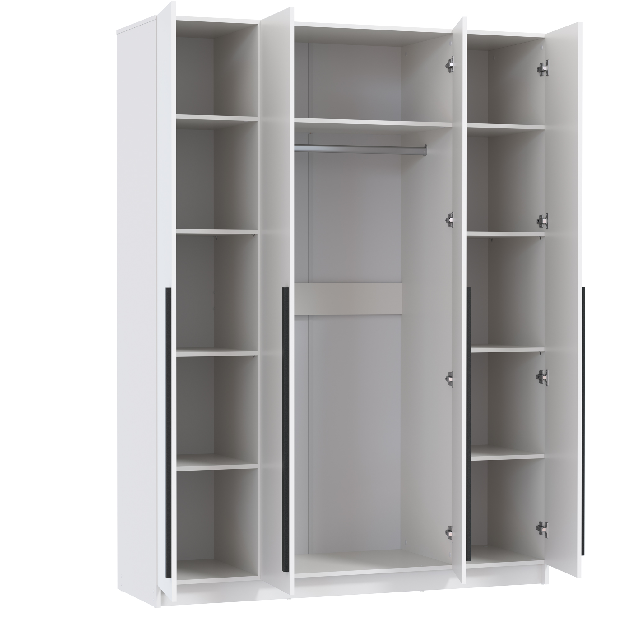 Шкаф для одежды 67.16 "Брандо" (4-х дв.) (ЛДСП белый) (h2150)