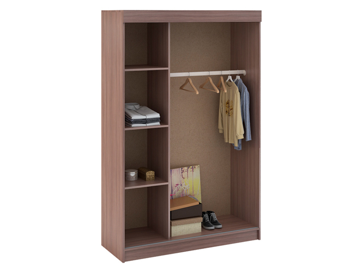 Спальня БАСЯ ШКК 551 шкаф купе (1,3х2,02х0,516) фасад ШИМО СВЕТЛ/корпус ШИМО ТЕМН СНЯТО