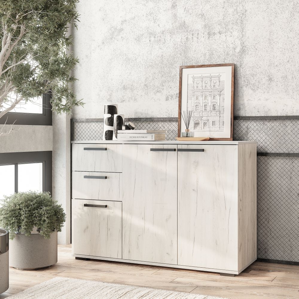 "Стандарт №3" Комод (Дуб крафт белый) 