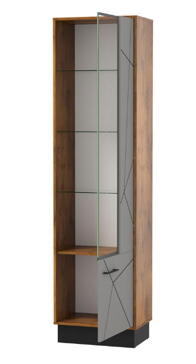 54.01-01 Шкаф-пенал "Гамма" (правый) (Таксония / Грей)