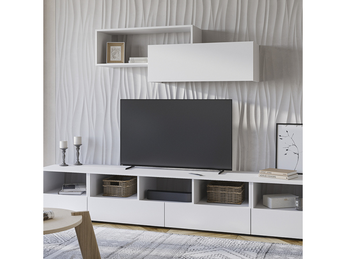 ХЕЛЕН ПЛ 01 Полка (1,402х0,472х0,330)ФАСАД БЕЛЫЙ/КОРПУС БЕЛЫЙ