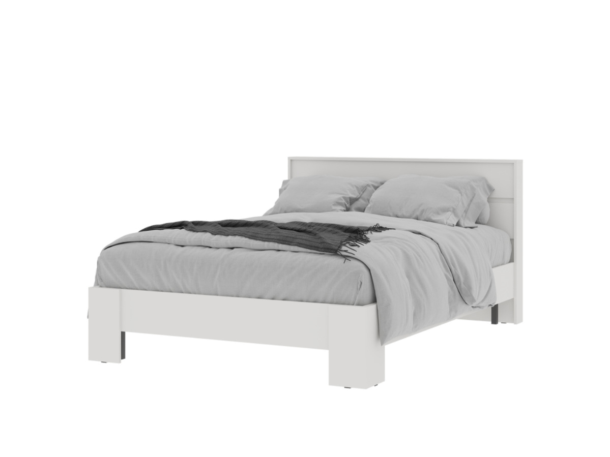 ХЕЛЕН КР 02 Кровать 1.4х2.0 (1,470х0,928х2,114)ФАСАД БЕЛЫЙ/КОРПУС БЕЛЫЙ