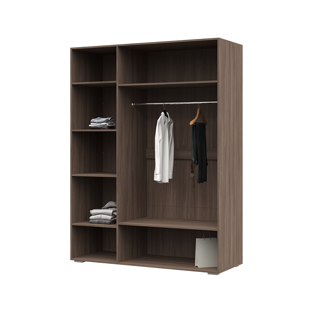 Спальня СИМБА шкаф 3-х створчатый (1,5х2,0х0,57) фасад МДФ КОФЕ С МОЛОКОМ/ СНЯТО