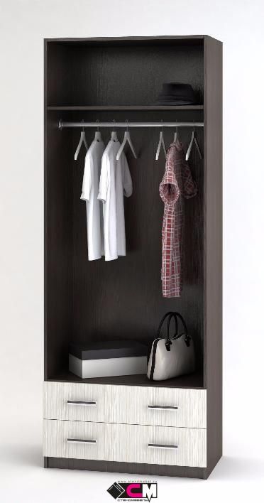 Шкаф 2х ств ДУЭТ  (0,8х2,2х0,5) ФАСАД АНКОР/ КОРПУС АНКОР