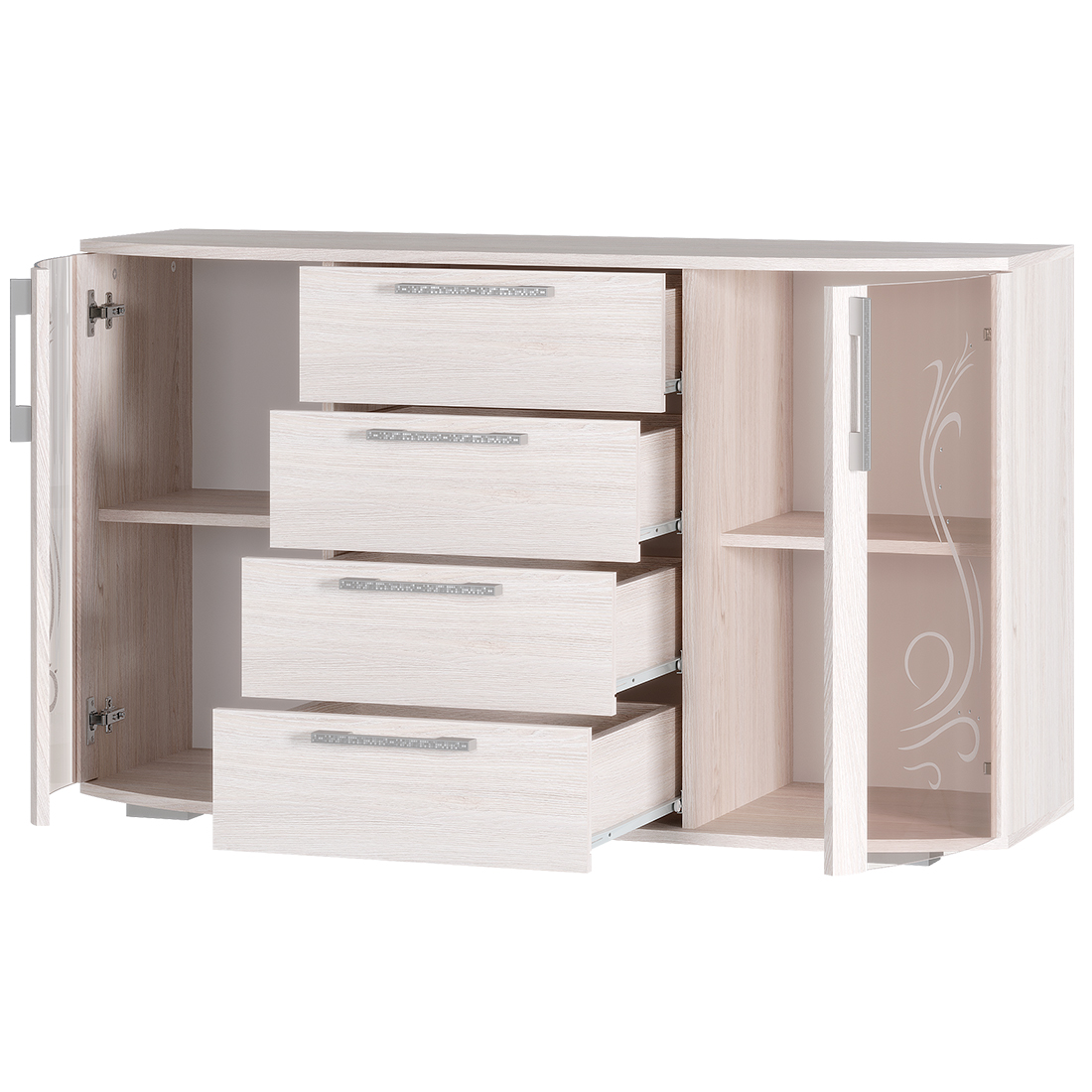 "Флорида" Комод  ясень белый