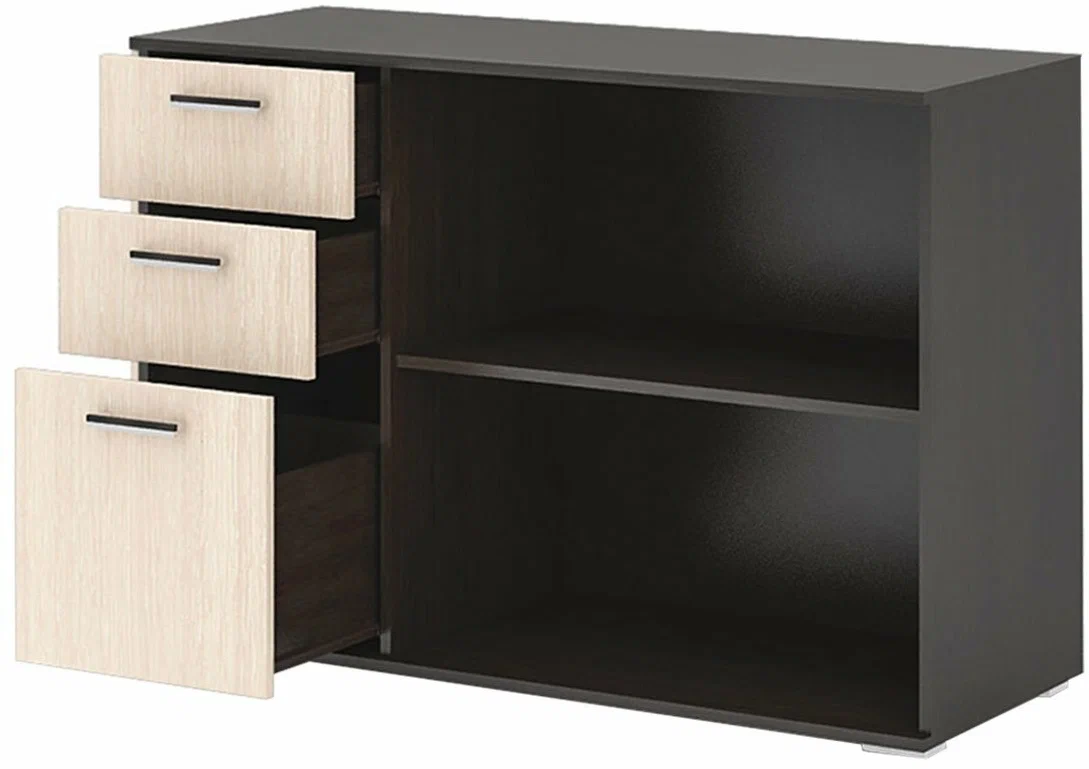 КОМОД №3 (1,2х0,83х0,46) фасад БЕЛФОРТ/корпус ВЕНГЕ