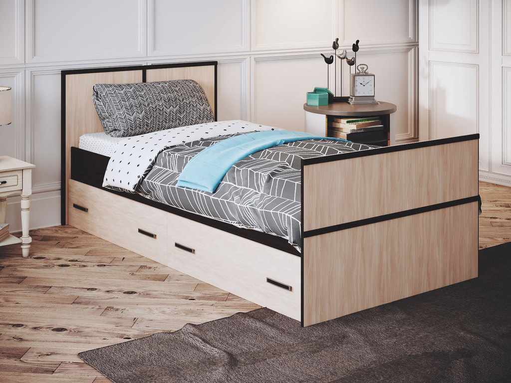 "Сакура" LIGHT Кровать 0,90 (Венге лоредо)