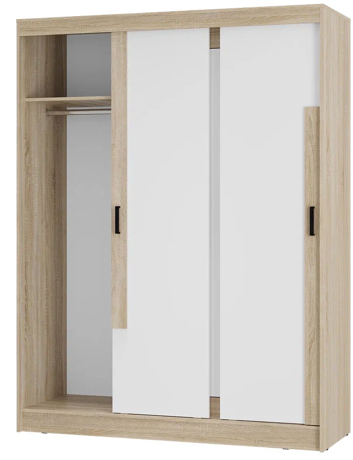 "Смарт" Шкаф-купе ШКК-06 (Дуб сонома/белый)