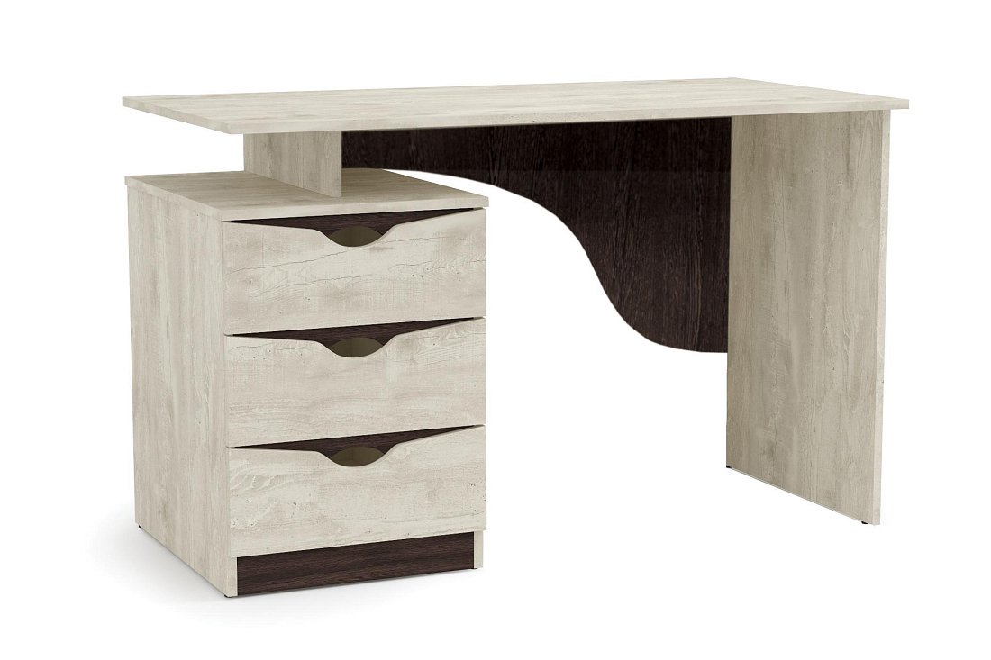 33,23 "Лючия" Стол письменный (бетон пайн белый/венге/белый)