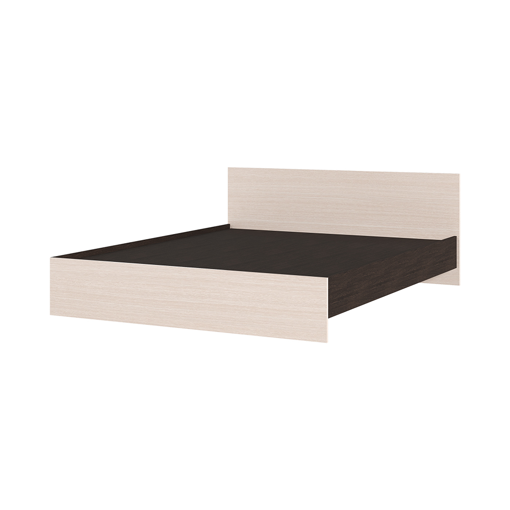 Спальня БАСЯ КР 558 кровать (1,652х0,7х2,032) фасад БЕЛФОРТ/корпус ВЕНГЕ СНЯТО