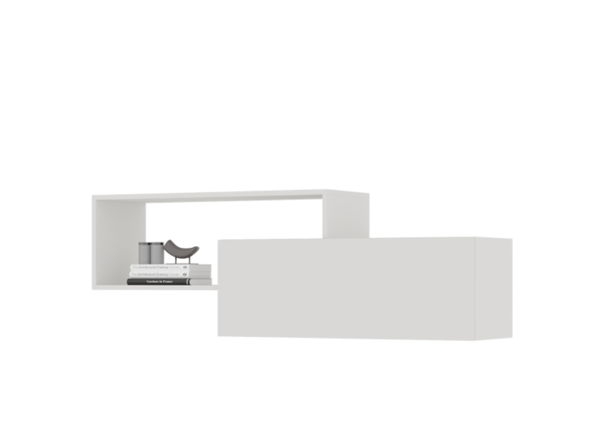 ХЕЛЕН ПЛ 01 Полка (1,402х0,472х0,330)ФАСАД БЕЛЫЙ/КОРПУС БЕЛЫЙ