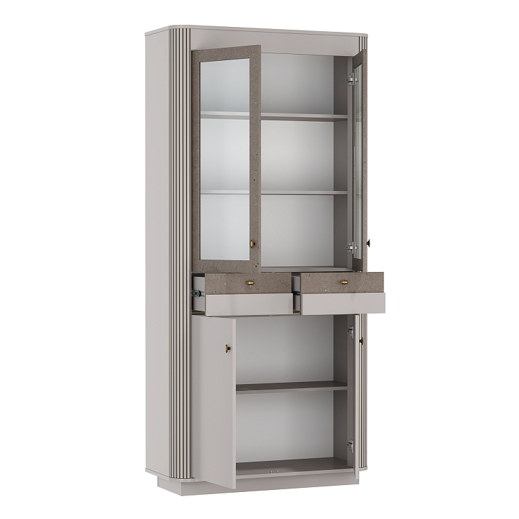 Шкаф комбинированный 34.05 "Фантазия" (кашемир / дуо / Kroning кашемир патина)