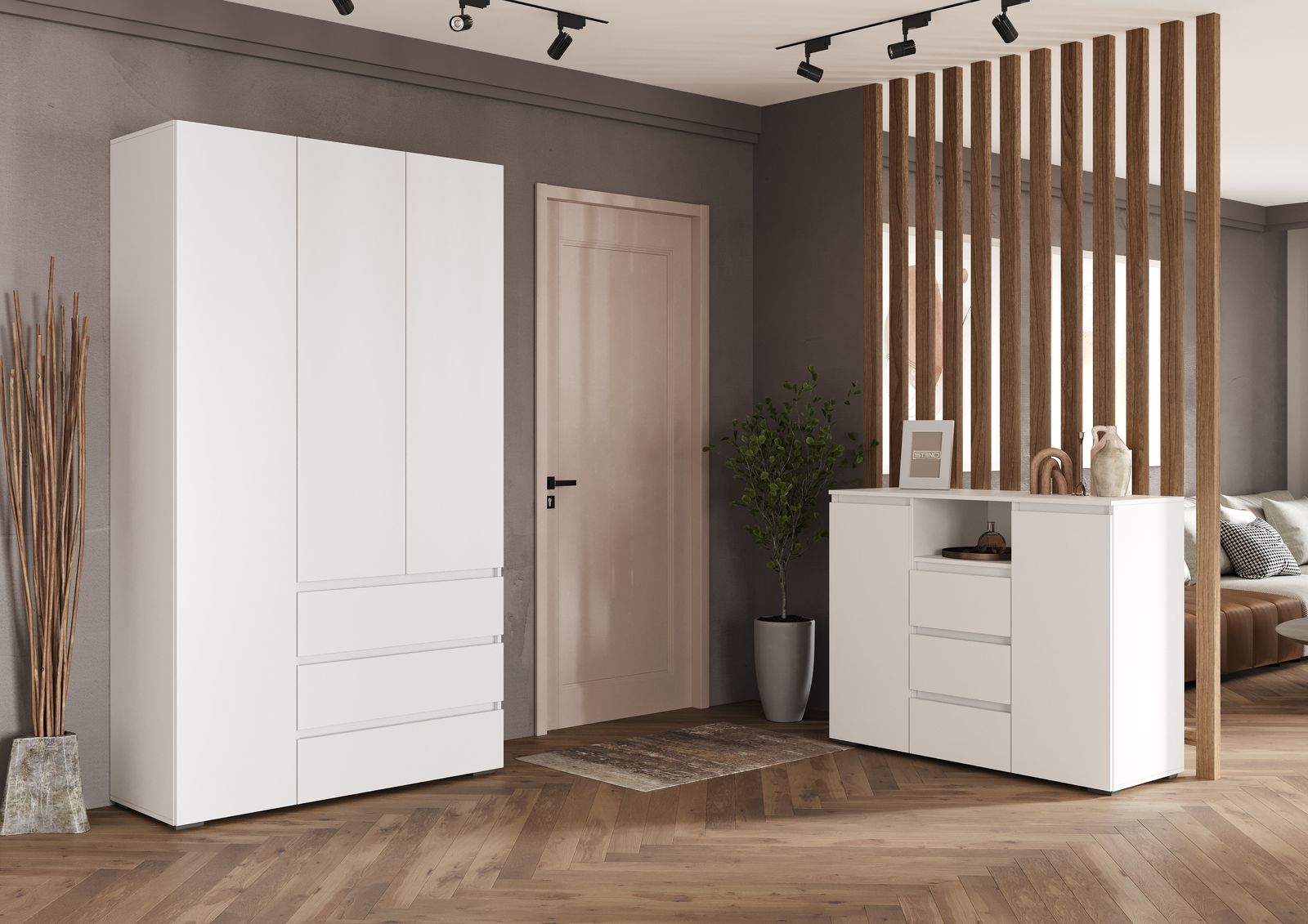 ХЕЛЕН КМ 01 Комод 1202 (1.202х0.958х0.460)ФАСАД БЕЛЫЙ/ КОРПУС БЕЛЫЙ