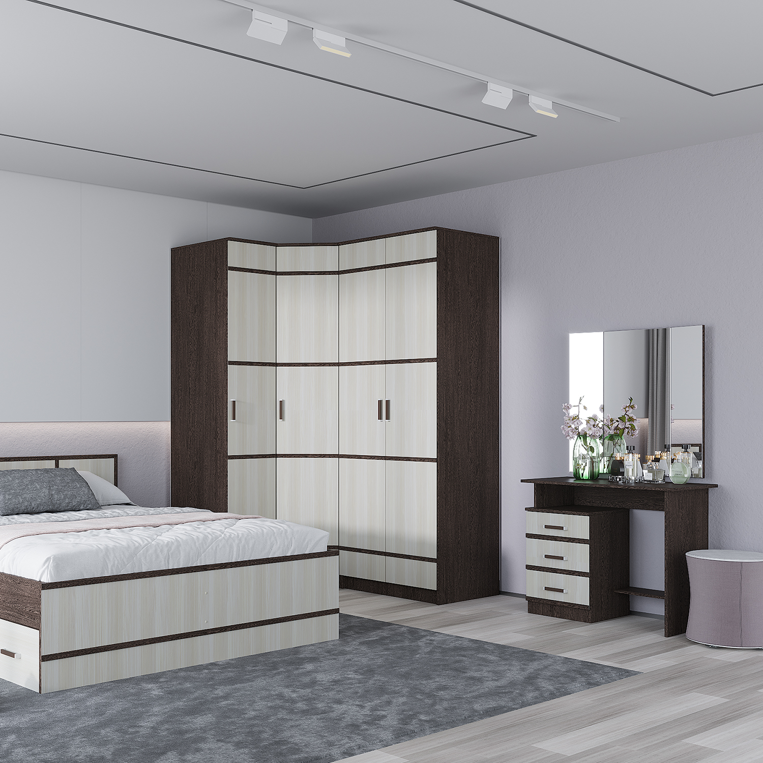 "Сакура" Шкаф угловой (Венге лоредо)