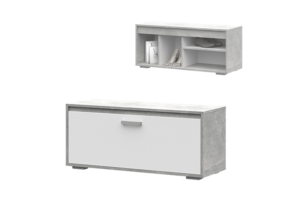 ДЕНВЕР ТБ 02 Тумба (1000 х428х354) Фасад БЕЛЫЙ/Корпус АТЕЛЬЕ СВЕТЛЫЙ СНЯТО