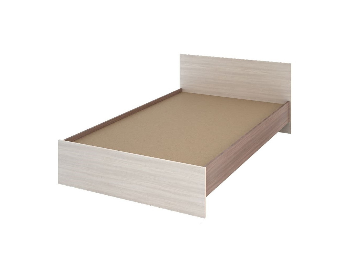 Спальня БАСЯ КР 557 кровать (1,452х0,7х2,032) фасад ШИМО СВЕТЛ/корпус ШИМО ТЕМН СНЯТО