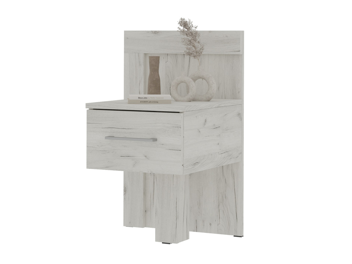 ГРАНД Тумба прикроватная (0,450 х0,694х0,470)Дуб крафт Белый СНЯТО