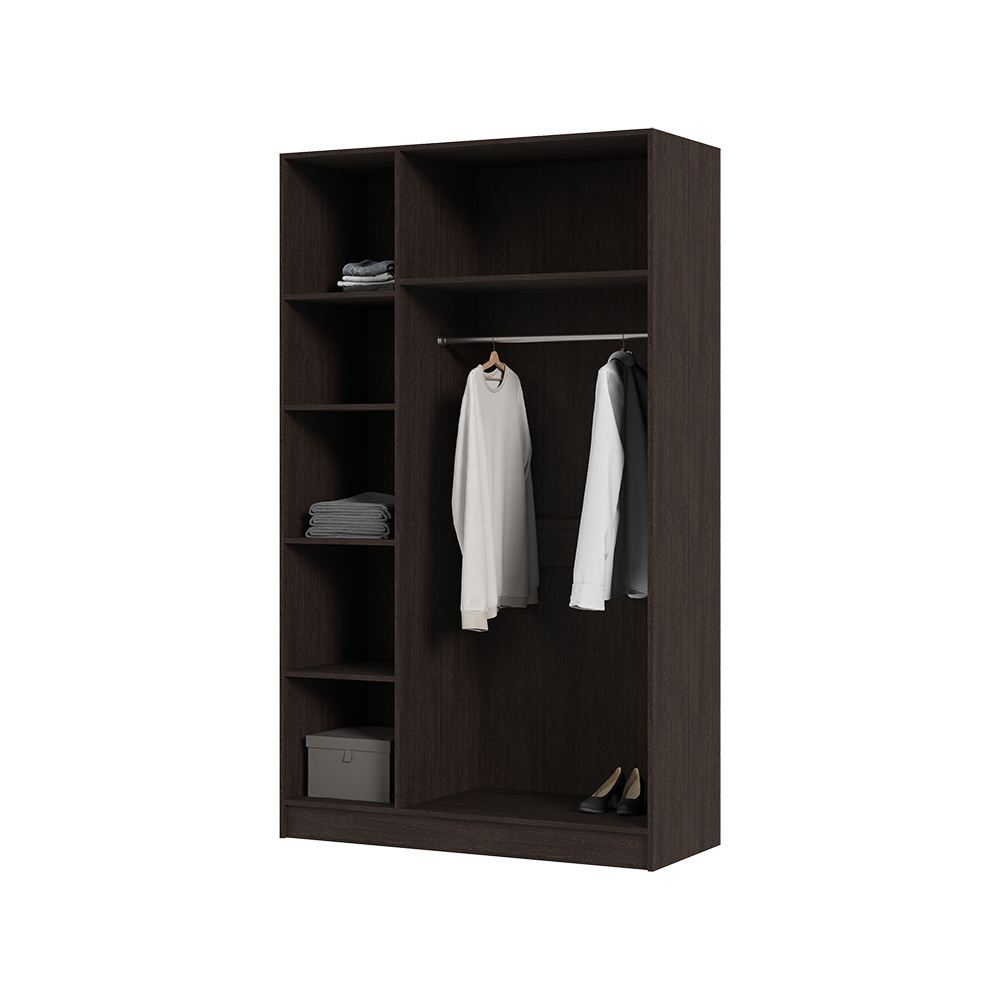 Спальня БАСЯ ШК 553 шкаф 3-х створчатый (1,2х2,02х0,506) фасад ДУБ КРАФТ БЕЛЫЙ/корпус ДУБ КРАФТ СЕРЫ