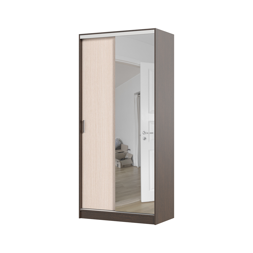 Шкаф купе АЛЬЯНС 1,0 м (1,0х2,2х0,61) БЕЛФОРТ/ВЕНГЕ