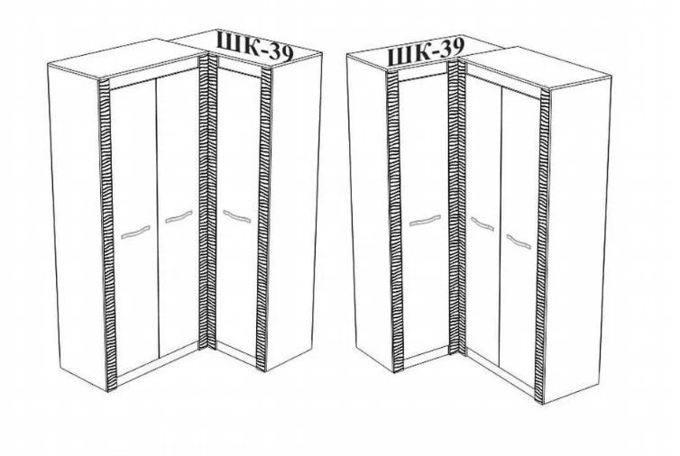 "Монако" Шкаф угловой ШК-39 Ясень