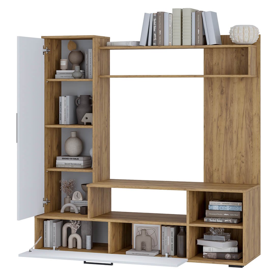 "Евро-2" Гостиная Крафт/белый