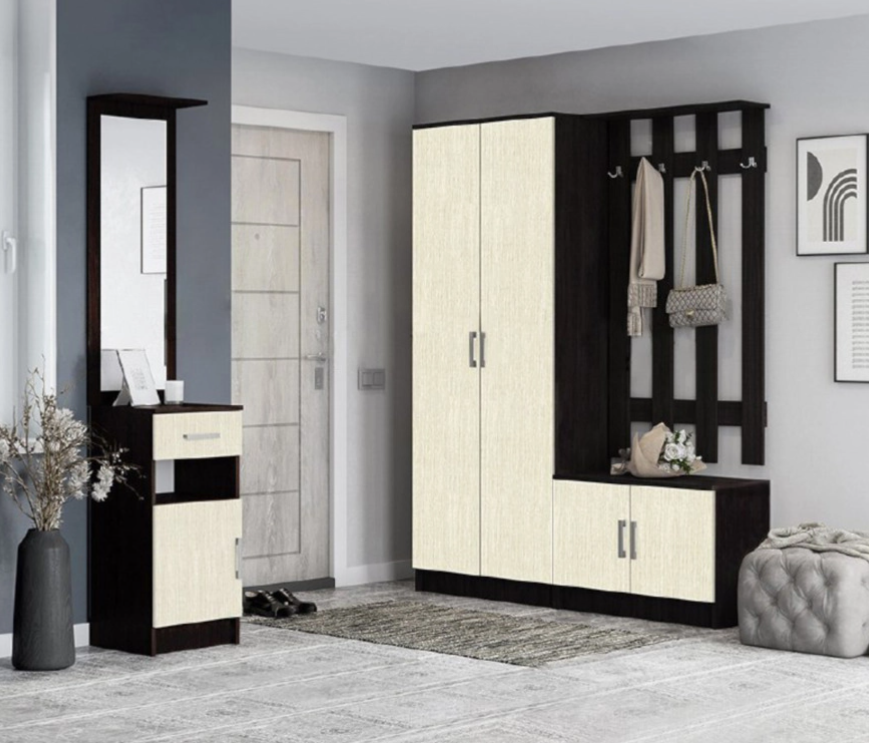 Прихожая МАШЕНЬКА ТБ 202 тумба (0,8х0,548х0,376) фасад БЕЛФОРТ/корпус ВЕНГЕ