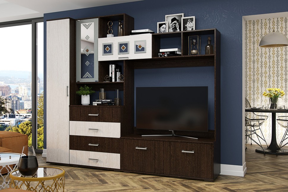 "Белла" Пенал (Венге/ясень белый)  