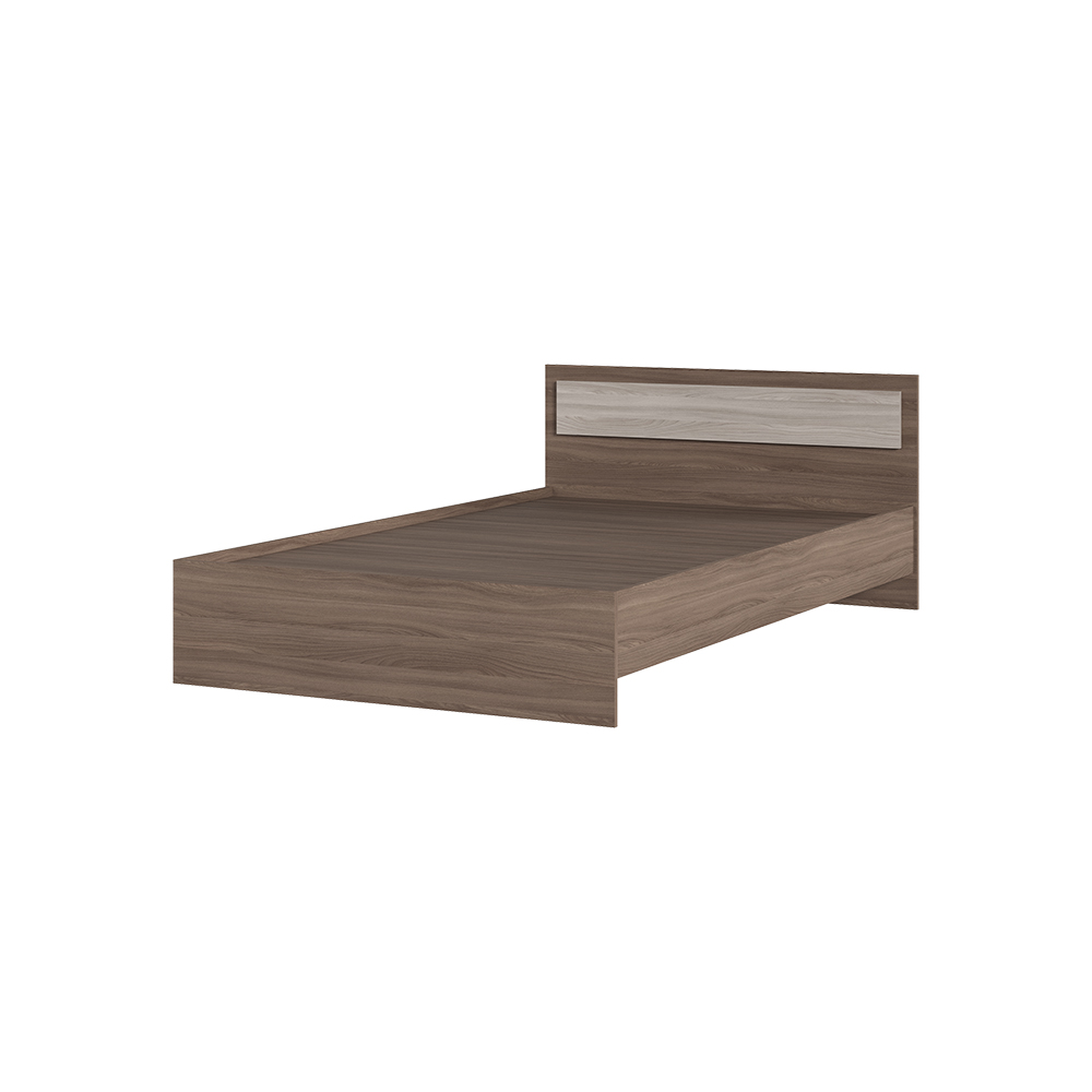 Спальня Кровать ГАРМОНИЯ КР 609 (1,252х0,7х2,032) фасад ШИМО СВЕТЛ/корпус ШИМО ТЕМН