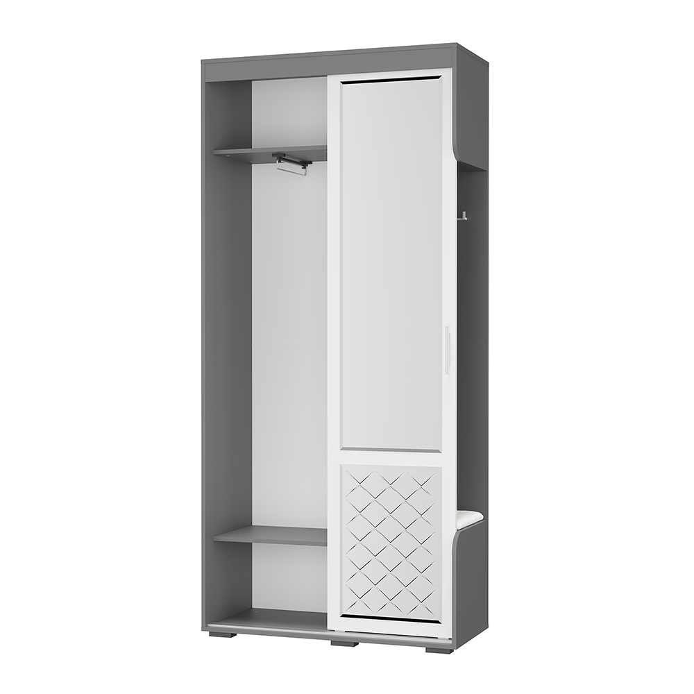 "ВАРДА" Прихожая (графит/белый)  