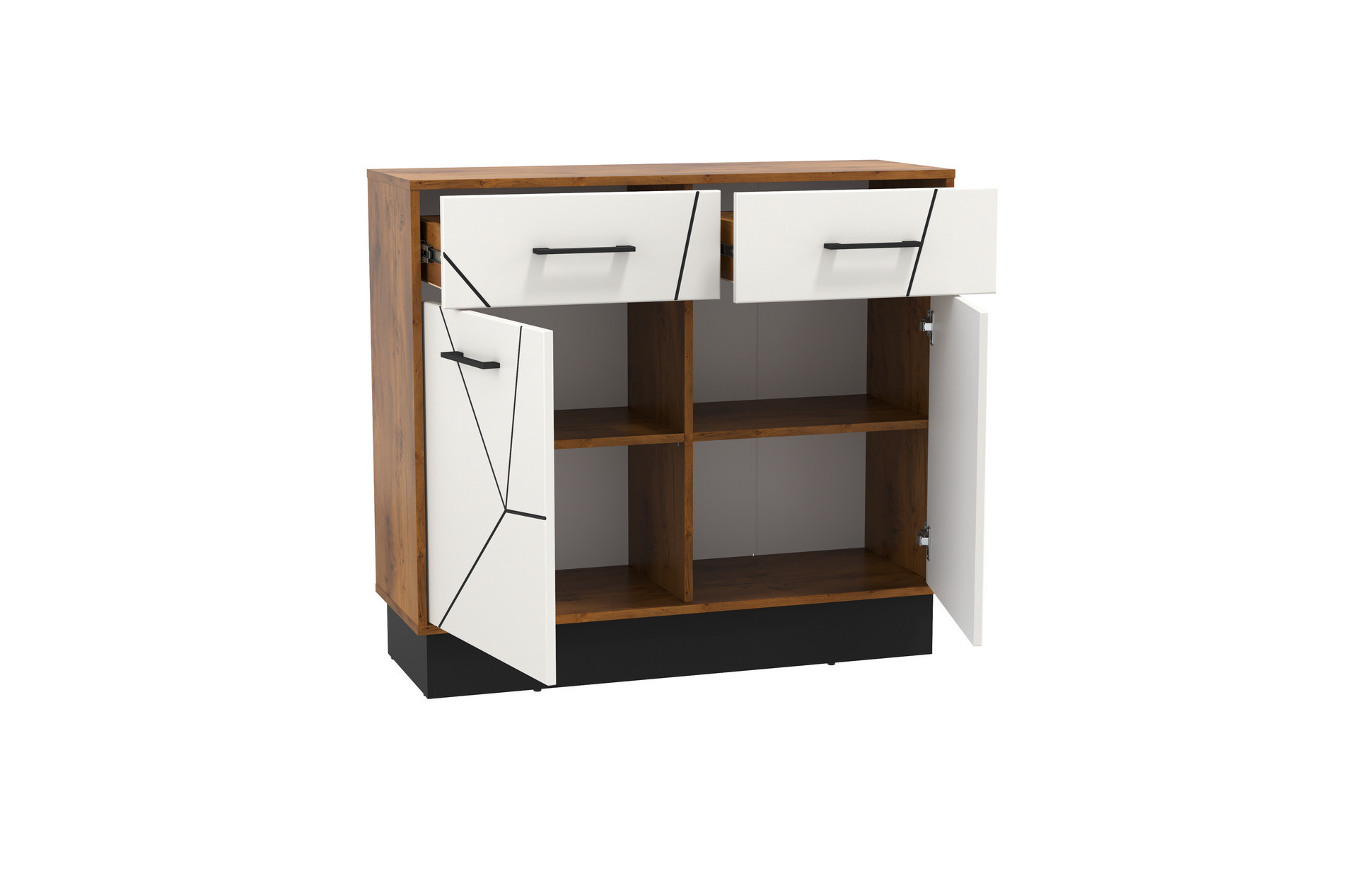 54.07 Комод "Гамма" (ш.1000) Таксония/Белый