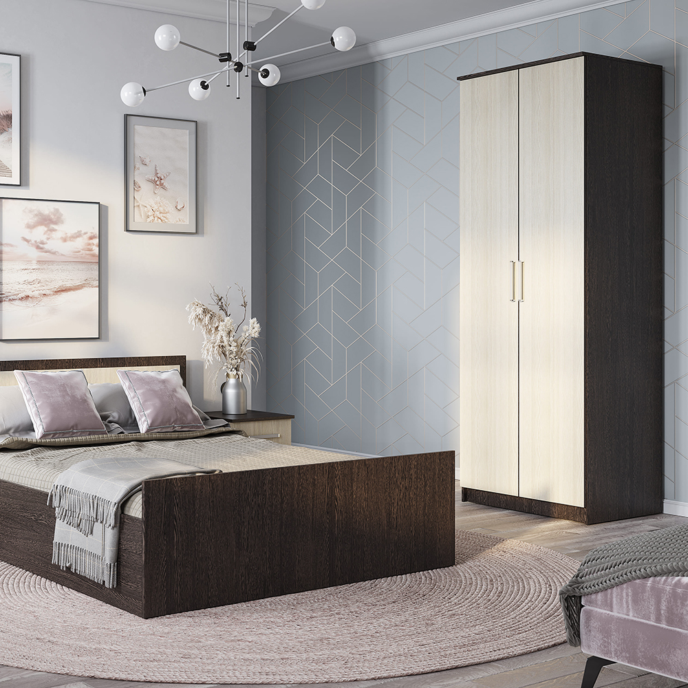 "Фиеста" шкаф 2-х створчатый  Венге/ Лоредо