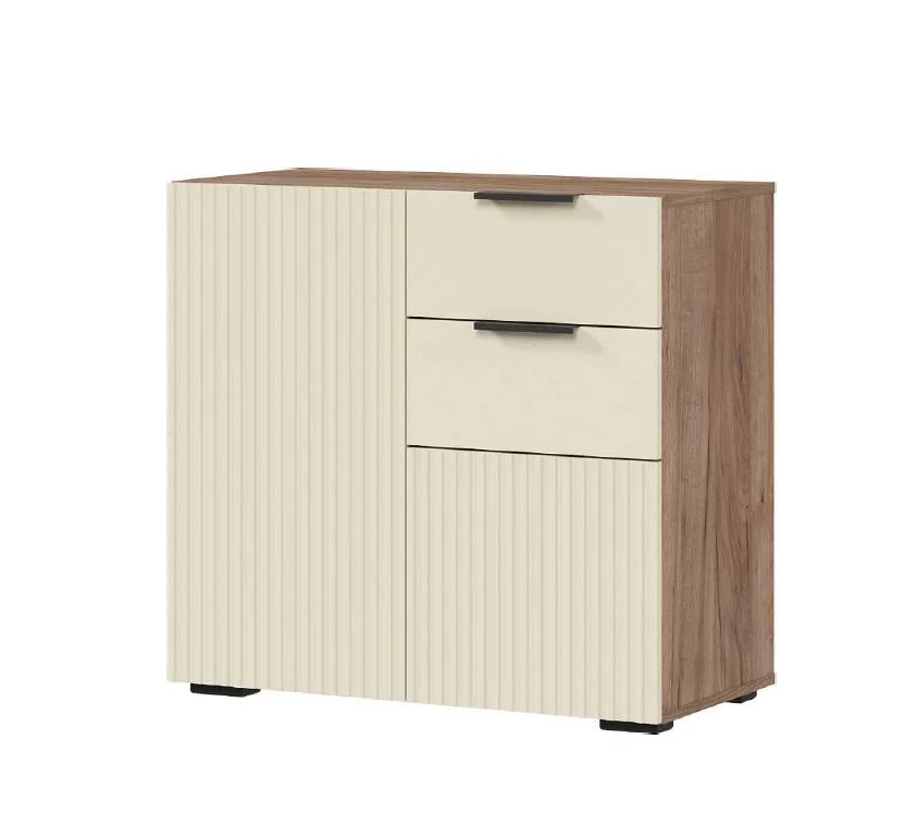СОНАТА КМ 02 Комод 800 (800х760х400)Фасад МДФ МОНО КЕРАМИКА/Корпус ДУБ КРАФТ ТАБАЧНЫЙ