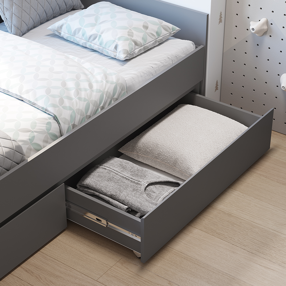 "Симпл" Кровать 1,40 КР-12 Графит