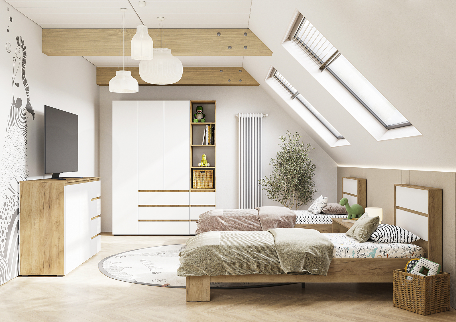 ХЕЛЕН ПН 01 Пенал закрытый (0,400х2,100х0,460)ФАСАД БЕЛЫЙ/КОРПУС ДУБ КРАФТ ЗОЛОТО