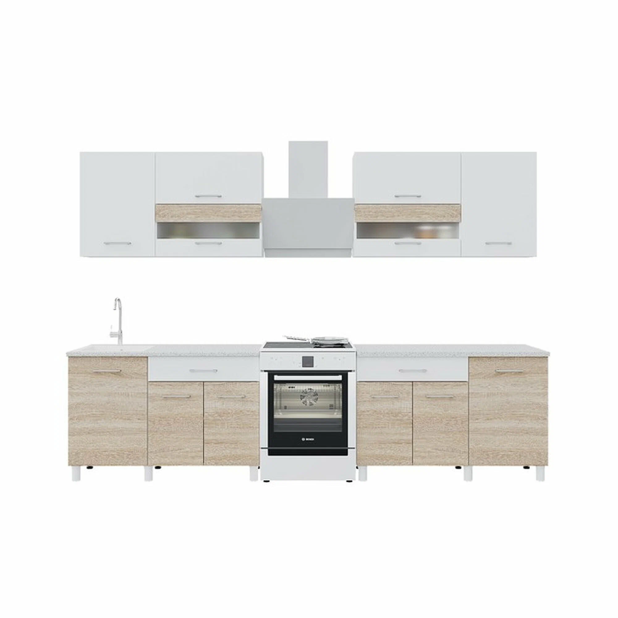 2,4м Кухня "Айсберри" ЛДСП