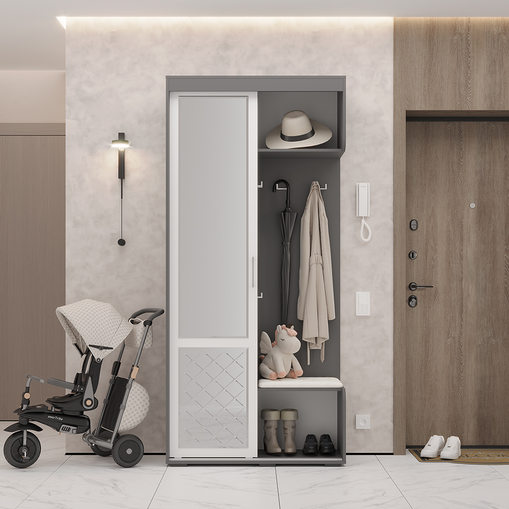 "ВАРДА" Прихожая (графит/белый)  