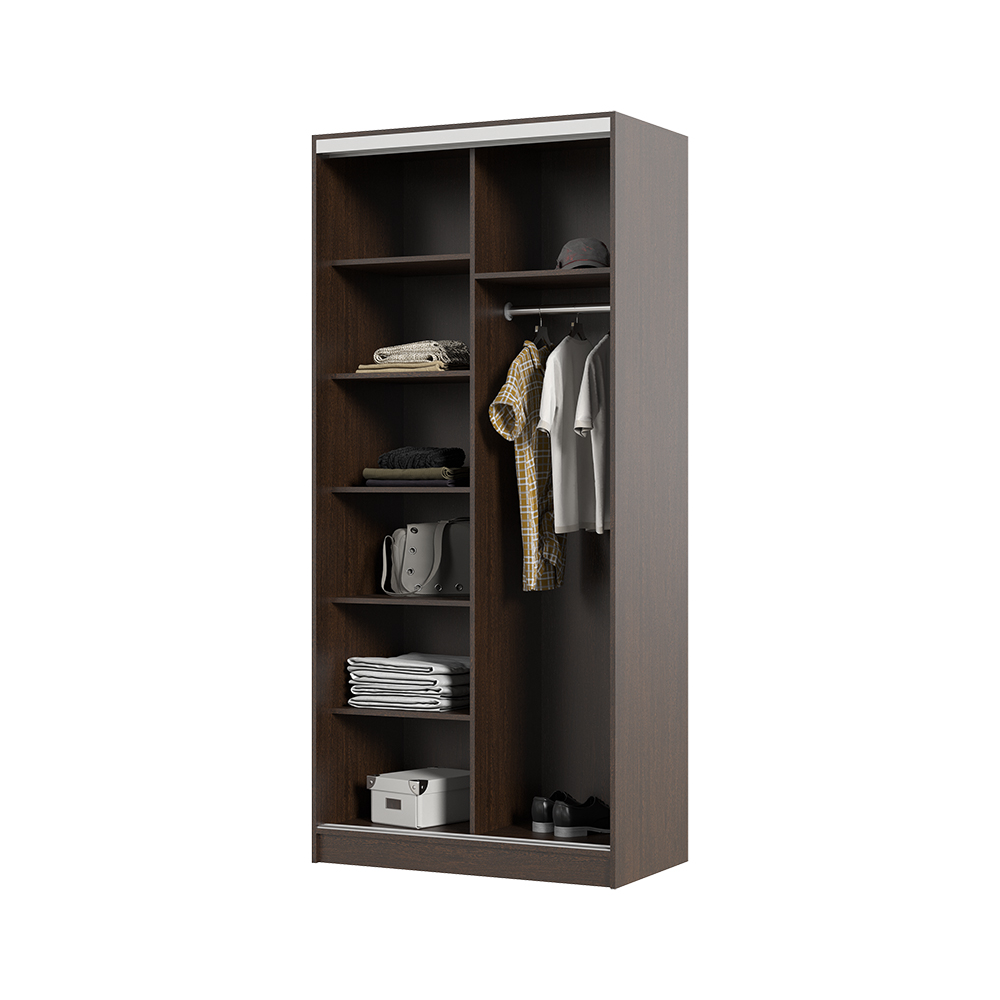 Шкаф купе АЛЬЯНС 1,0 м (1,0х2,2х0,61) БЕЛФОРТ/ВЕНГЕ