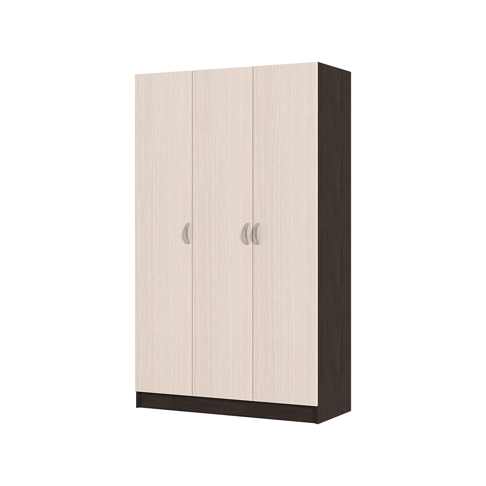 Спальня БАСЯ ШК 557 шкаф 3-х створчатый (1,2х2,02х0,506) фасад БЕЛФОРТ/корпус ВЕНГЕ