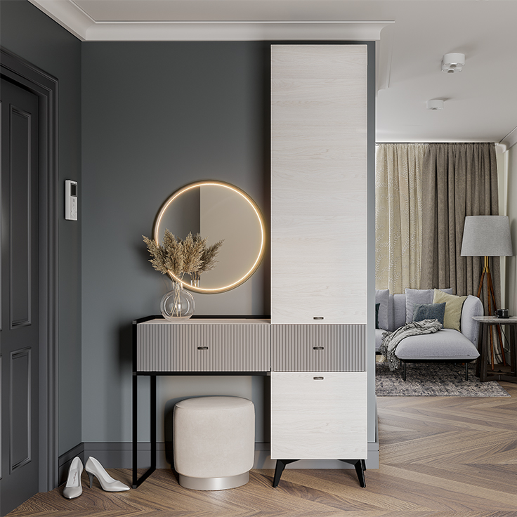 "Норд" Прихожая ПР-06 ясень белый/маренго